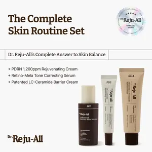 [Dr.Reju-All Official] The Complete  Skin Routine Bundle -  Advanced Rejuvenating PDRN Cream + Retino-mela Serum + LC-Ceramide Cream