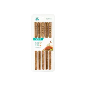 SUNCHA Wenge Wood Chopsticks Set - 24cm Elegant Chinese Style Chopsticks for Sushi, Ramen, Noodles - 5 Pairs