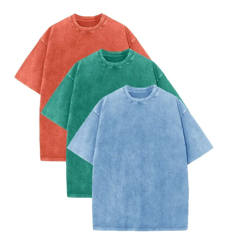 Men's Classic Oversized Cotton Fabric T-Shirt - Relaxed Loose Fit, Vintage Washed, Unisex Short Sleeve, Graphic Casual Menswear Top