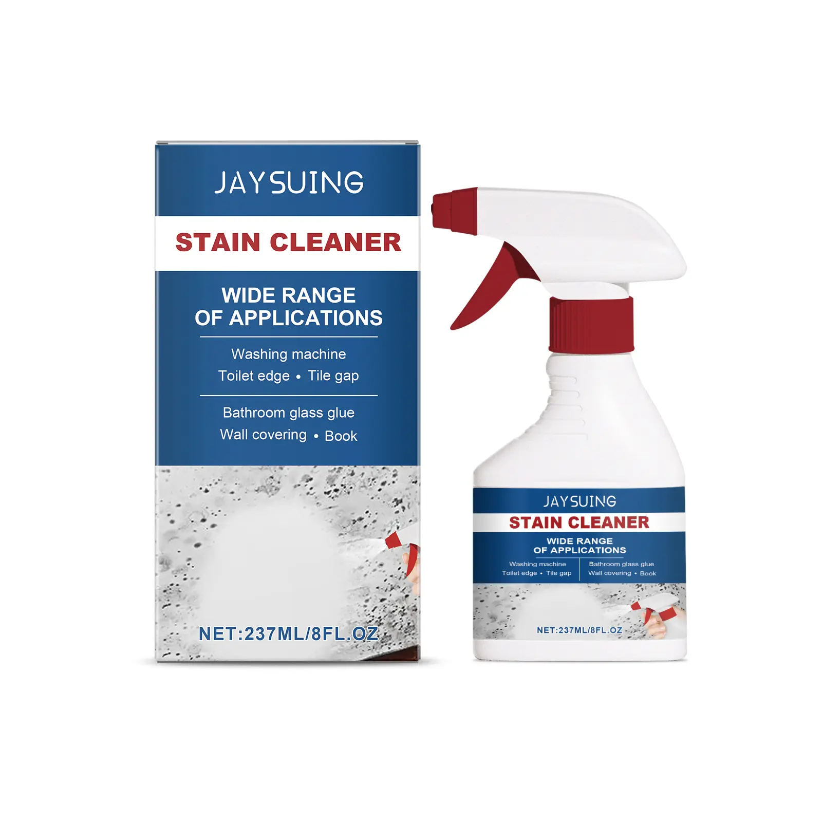 Jaysuing Household Multi-Functional Effective Stain Removal Spray - Mold & Grime Remover, Wall Tile Cleaner for Grout Lines, Bathrooms, Ceilings (237ml)
