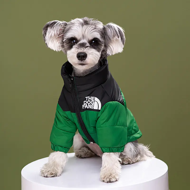 Pet clothes trendy brand cotton clothes windproof and rainproof dog clothes medium and large dogs winter warm cotton clothes jacket