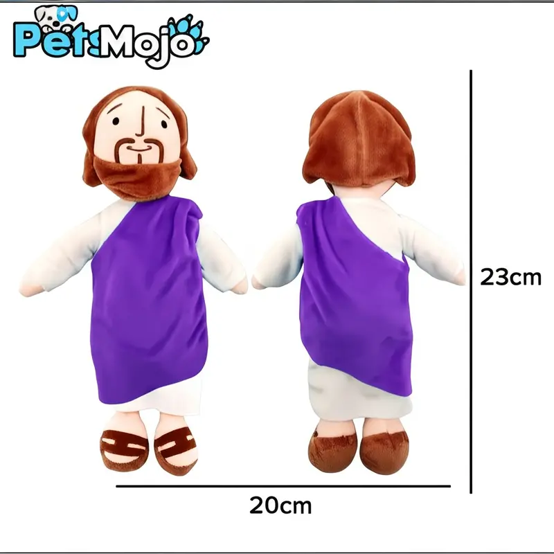 Jesus Plush Toy, 10 Inch, Huggable Stuffed Pillow, Religious Plushie Gift, Baptism Doll Stuffers for Children, Durable Soft Fluffy 10-inch Jesus Stuffy,Savior Toy for Kids, Church & Sunday School, Birthday & Religious Gift,