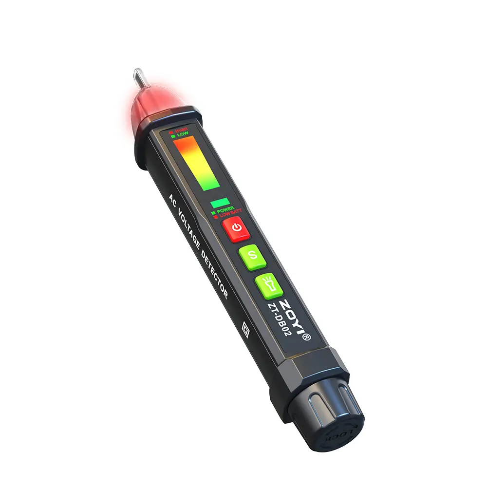 ZOYI ZT-DB02 NCV Non-Contact Smart Leak Detector Pen - 48-1000V Dual Range Low Voltage Tester, Neutral & Live Wire Tester, Voltage Check Tool, Electrician Safety Tool with Flashlight, Cells, Batteries Packed Separately, 12-1000V