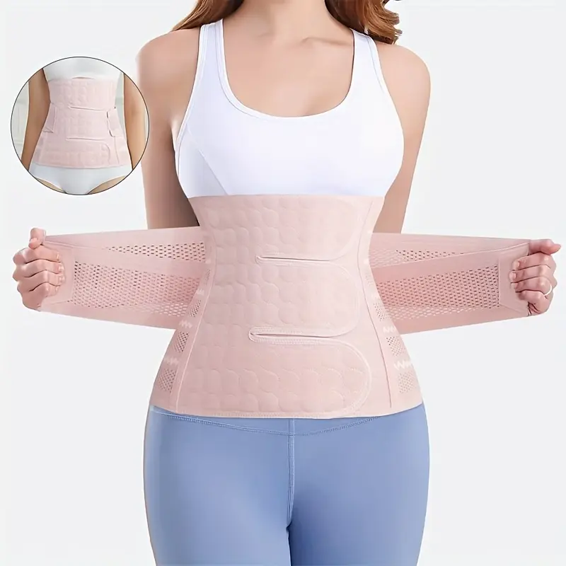 Postpartum Breathable Mesh Waist Trainer for Women - Adjustable Straps Postnatal Support Belt with Tummy Control & Abdominal Tightening for C-Section, Postpartum Belt, Csection, Comfortable Fit, Secure Fit Belt