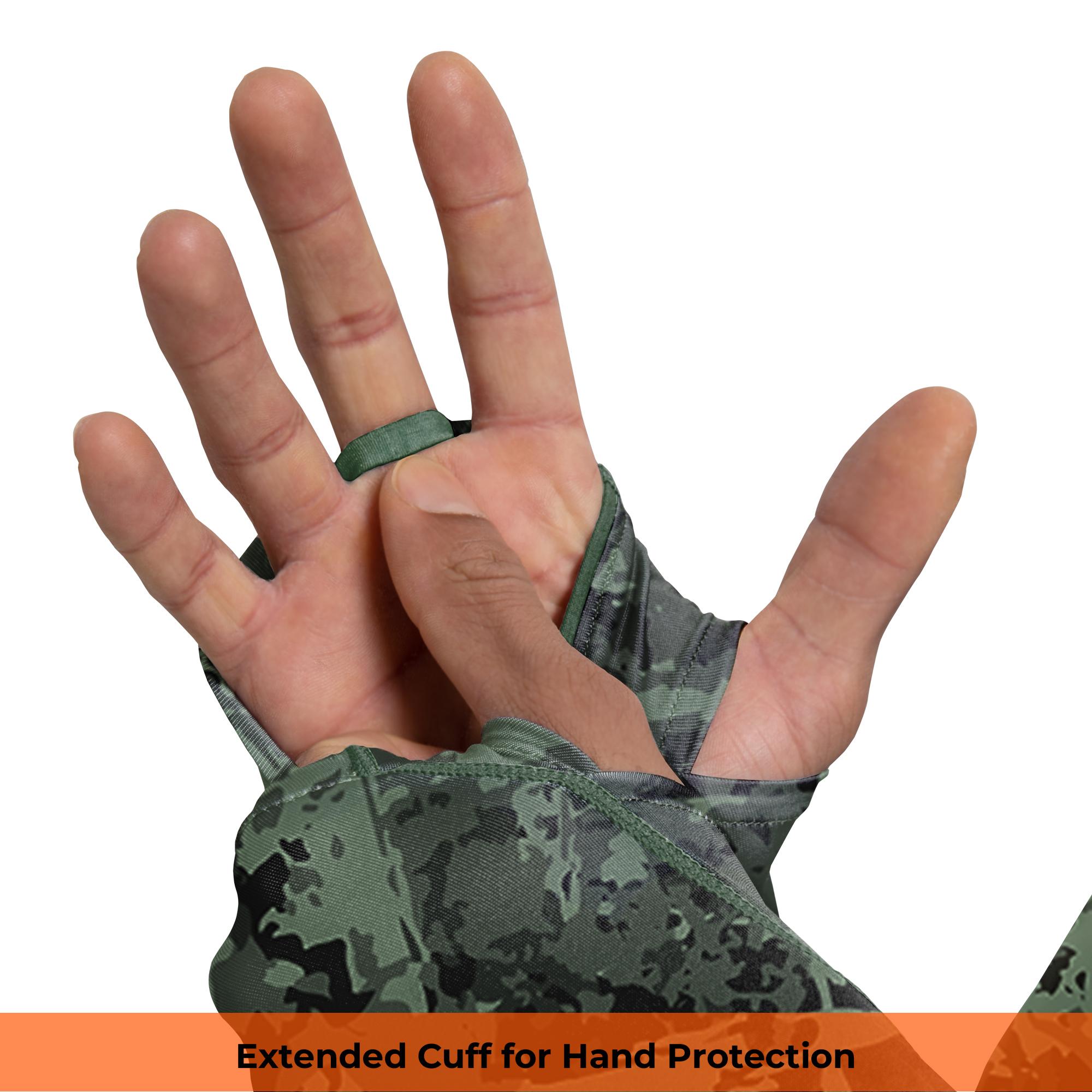 RODEEL 934 Sun Hoodie Shirts w/ UV Detection Mask Neck Gaiter Thumbhole Men UPF 100+ Sun Protection Long Sleeve Lightweight Quick Dry Moisture Wicking Breathable Cooling Activewear for Outdoor Sport Fishing Construction Roofing, Holiday Gift