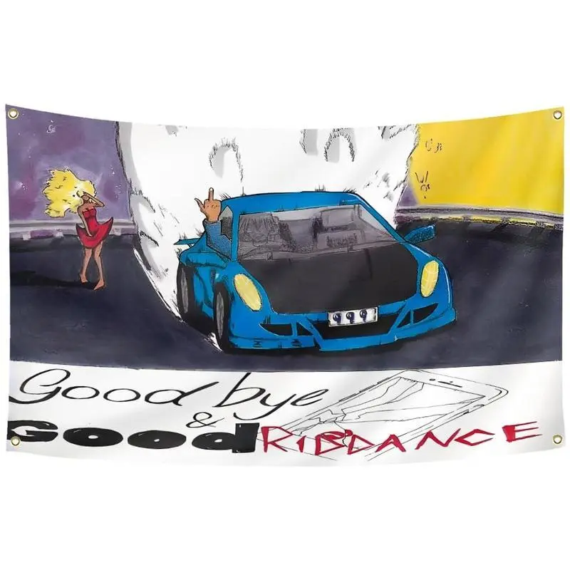 Hip Hop  3x5 Feet Goodbye Good Riddance Hip Hop Rapper Tapestry for Bedroom Living Room Dorm Wall Decor