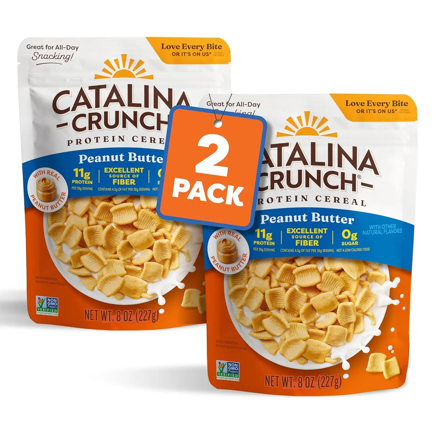 Catalina Crunch Protein Cereal | Sugar Free Breakfast Cereal with 11g of Protein | Gluten Free, Excellent Source of Fiber | Cinnamon Toast - 9 oz. Bag (Pack of 1) (Packaging May Vary)