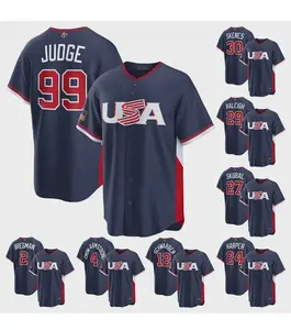 2026 USA Baseball Jersey Navy , Classic US Baseball Jersey, Perfect for Game Day & Street Style, Men’s Women’s Sports Jersey