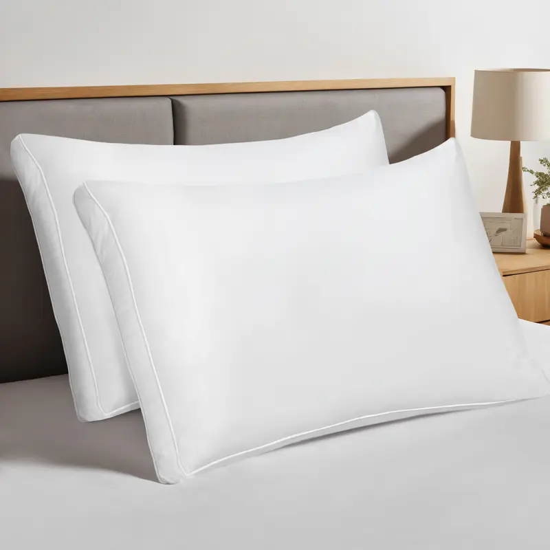 Utopia Hotel Quality Gusseted Pillows Set of 2 for Back, Stomach or Side Sleepers - King & Queen Size (White)