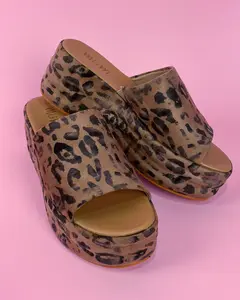 The Roxy Leopard Print Platform Sandal