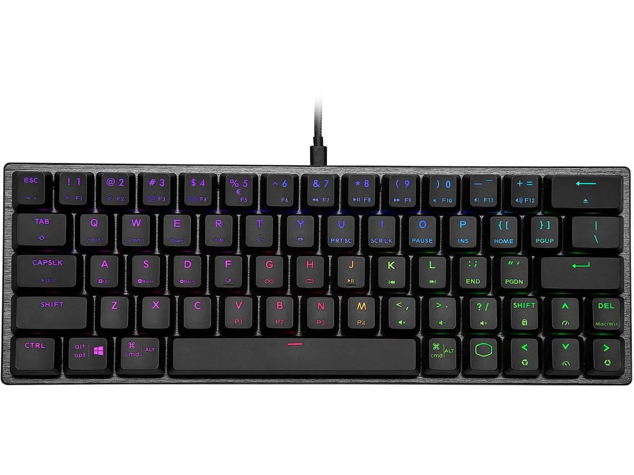 Cooler Master SK620 60% Mechanical Keyboard with Low Profile Brown Switches, New and Improved Keycaps, and Brushed Aluminum Design