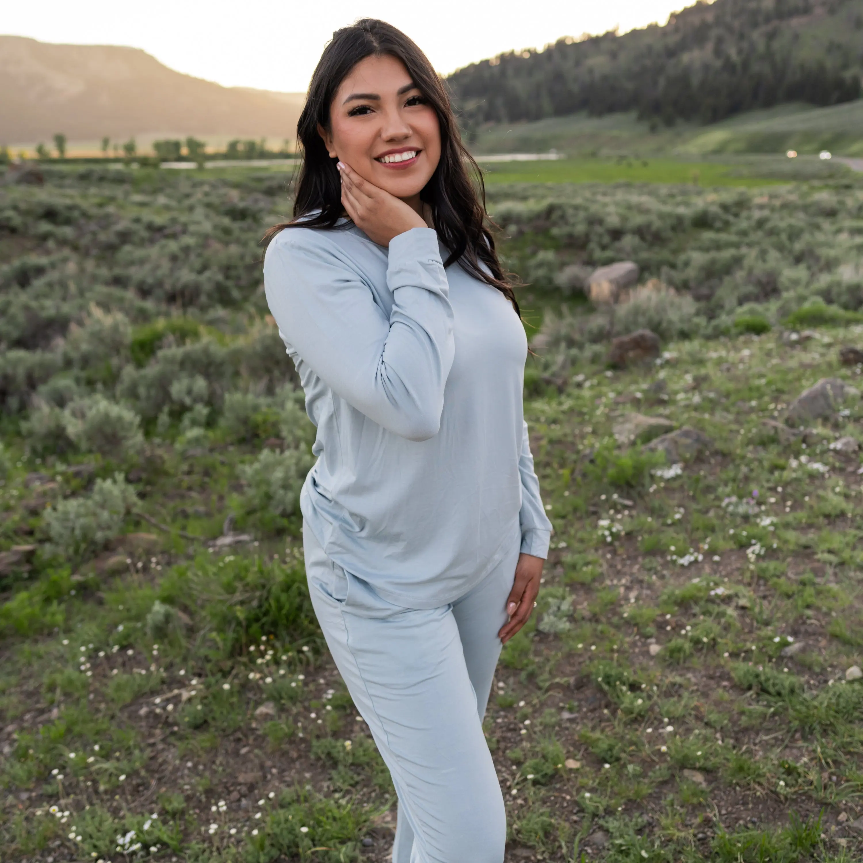 Women's Jogger Pajama Set in Fog