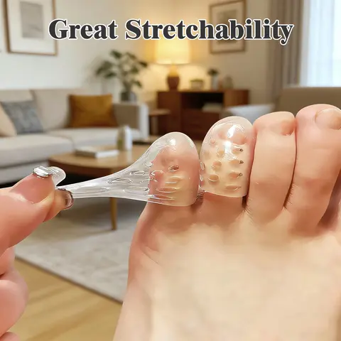 Unisex 10-Count Synthetic Silicone Shoe & Boot Toe Guards - Soft, Stretchy, Slim Fit, Flexible, One Size, Blister-Protective Covers, Fits in Most Shoes & Footwear for Everyday Wear