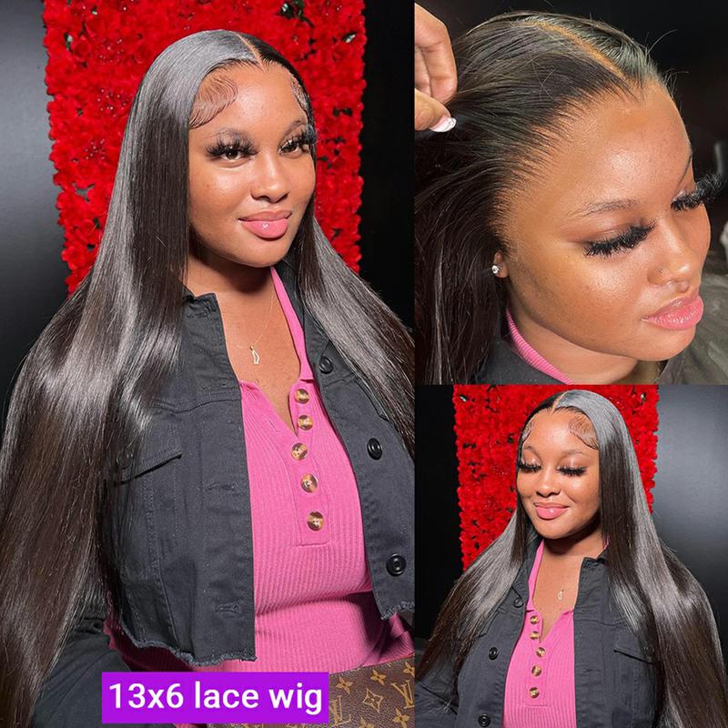 Bling Hair Bone Straight 13x4 13x6 Transparent Lace Frontal Wig For Women Glueless Invisi-Drawstring Black Human Hair Wigs 360 Full HD Lace Wig Human Hair #TikTokShopHolidayHaul