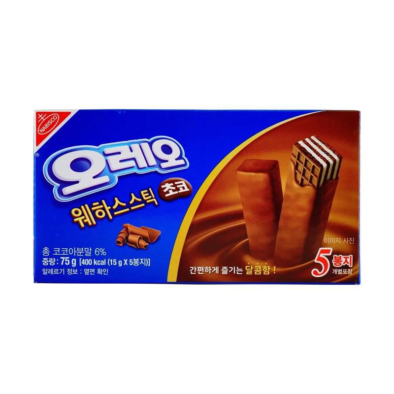 OREO Korean Limited Edition Choco Wafer Sticks White Chocolate Sandwich Cookies Sweet Snack Imported from Korea 5 Individual Packages per Box Biscuit