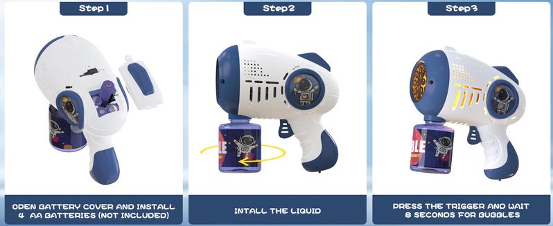 Eagle Stone 2 Pack Bubble Machine, Automatic Light Up Bubble Blower with 4 Bottles 10 Bags Refill Solution, Bubble Toys, Wedding Birthday Valentine's Day gift