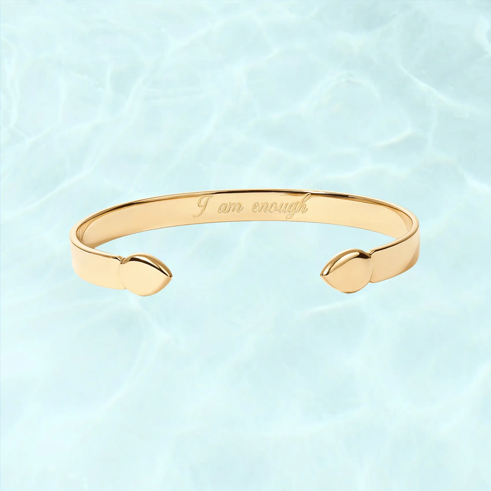 PAVOI Waterproof Bangle Bracelets for Women - 14K Gold Plated Adjustable Mantra Cuff Bangle - Hypoallergenic Stainless Steel Stackable Bracelets Jewelry Gifts for Women