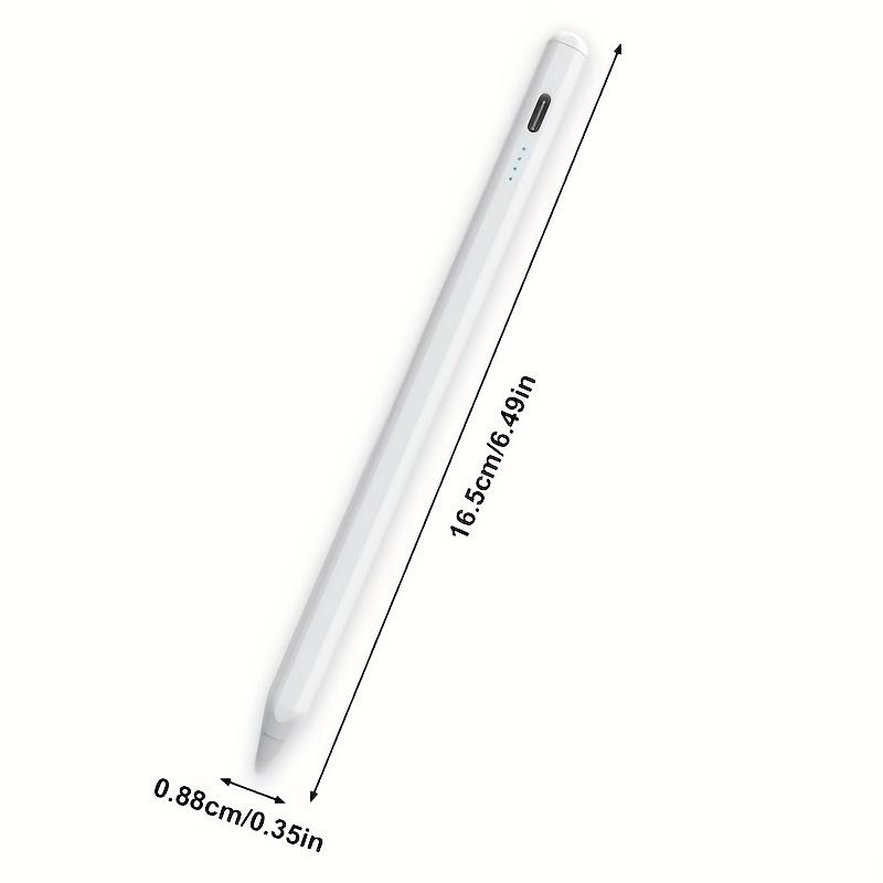 Universal capacitive stylus pen, suitable for smartphones and iPad touchscreens. Rechargeable handwriting pen, compatible with iPad Pro/Air/Mini/tablet drawing phones. Works with most phone models, fast charging, ready to use with double-tap to power on.