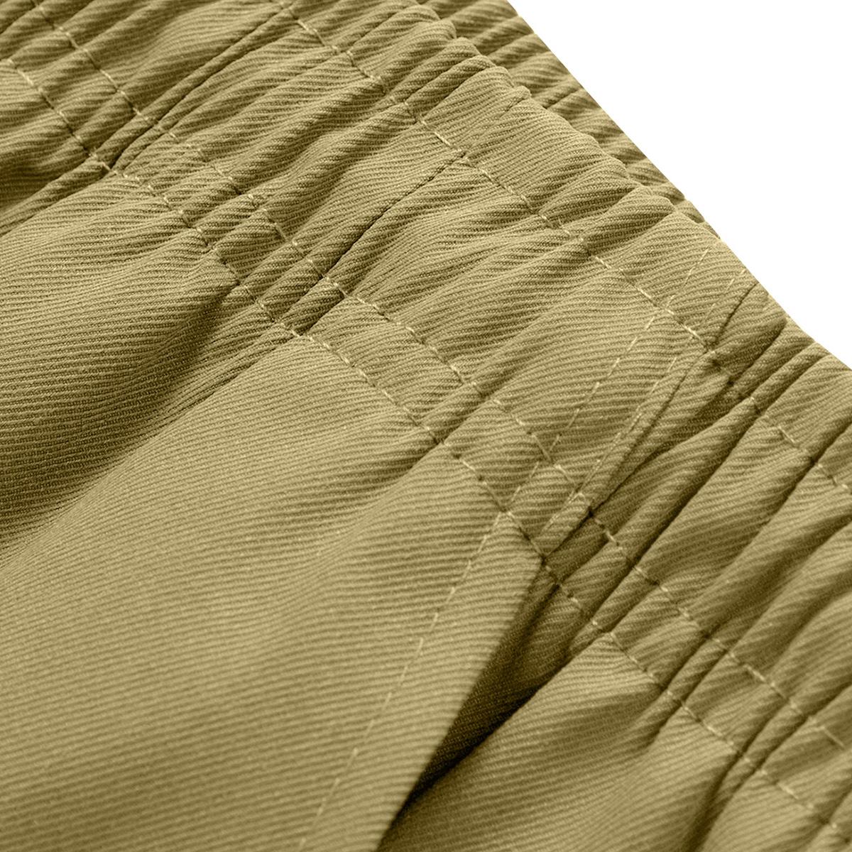 Men's Casual Solid Color Cargo Shorts - Regular Fit Drawstring Cargo Shorts with Side Pockets - Suitable for Summer Outdoor Leisure and Work