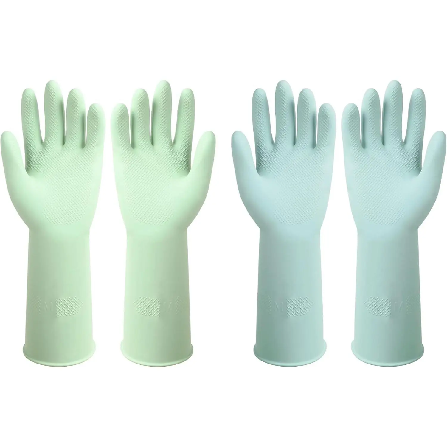 Dishwashing Rubber Gloves  Kitchen Gloves 2Pairs Cleaning Gloves for Washing Dishes Long-lasting&Non-Slip