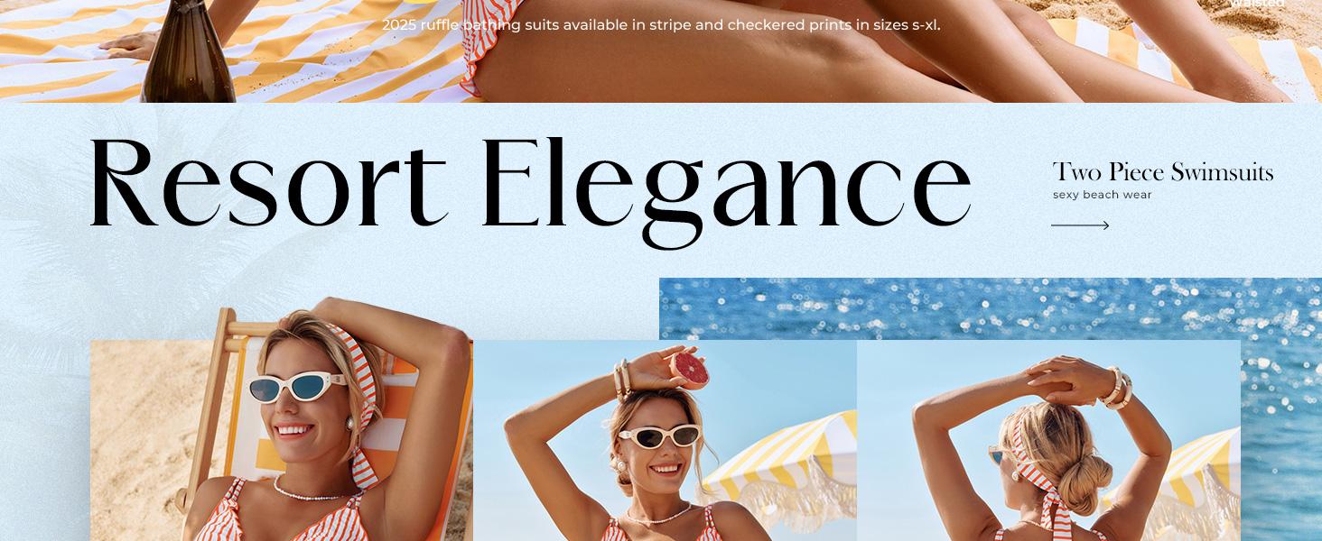 【S-XL】Hanna Nikole Women High Waisted Bikini Sets Ruffle, 2 Piece Bathing Suit Tummy Control, Sexy Retro Swimsuits Beachwear