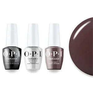 OPI Intelli-Gel Combo - Super Base Coat, Super Gloss Top Coat & F15 You Don't Know Jacques!, FREE Nail Sticker MO-658