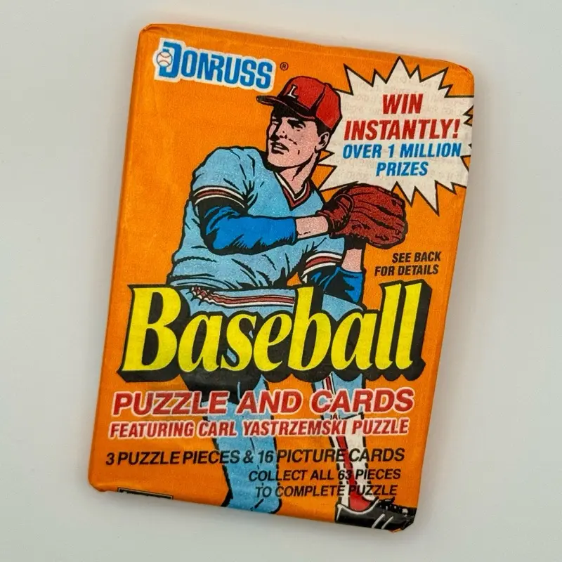 1990 Donruss Baseball Wax Pack – Sealed Vintage Puzzle & Cards (Carl Yastrzemski)