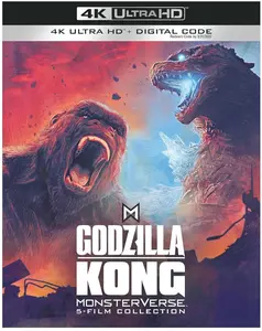 Godzilla/Kong Monsterverse 5-Film Collection  [4K ULTRA HD BLU-RAY MOVIE] 4K Mastering, Boxed Set,