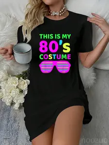 This is my 80's Costume Outfit Eighties Retro Party Design Casual Dress