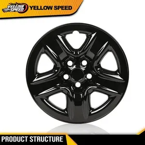 1PCS Fit For 2006-2012 Toyota RAV4 5-Spoke 17” Wheel Black Skin Hub Caps Covers