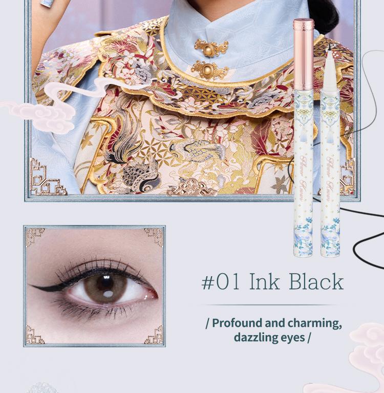 Flower Knows Butterfly Cloud Collar Collection Liquid Eyeliner, Ultra-fine Tip Liquid Eyeliner, Precise Definition, Waterproof, Quick Drying, Smudge Proof, Smooth, Multicolor, All Day Eyeliner Makeup, Summer Makeup Gift, Makeup Beauty Cosmetics