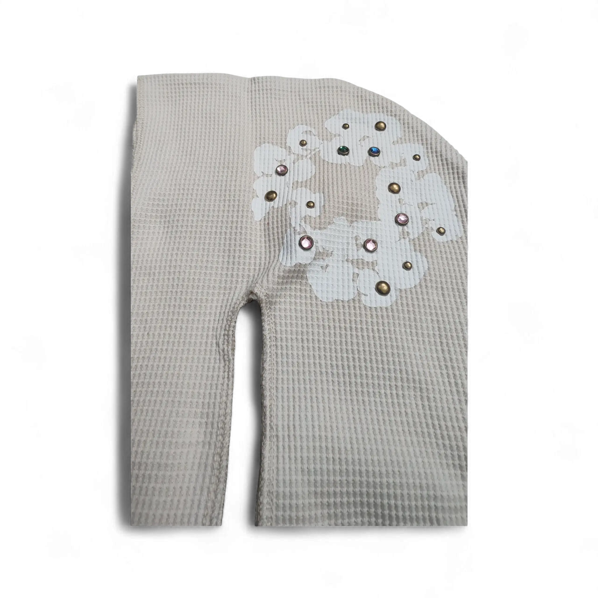 Tears Durag - Oatmeal with Rhinestone