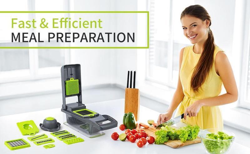 17 in 1 Multifunctional Vegetable Chopper, Durable Fruit Vegetable Slicer, Garlic Chopper, Onion Potato Grater, Kitchen Accessories 17 in 1 Multifunctional Vegetable Chopper, Durable Fruit Vegetable Slicer, Garlic Chopper, Onion Potato Grater, Kitchen Accessories