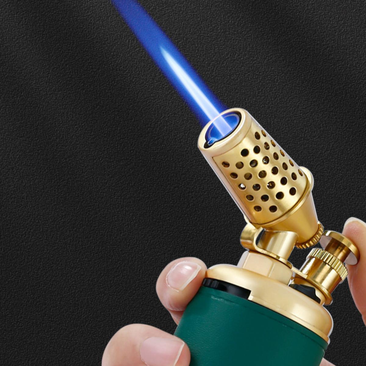 Professional Gas Lighter Windproof Flamethrower 1300℃ Welding Gun Torch for Candle Cooking Barbecue and Moxibustion (Without fuel)