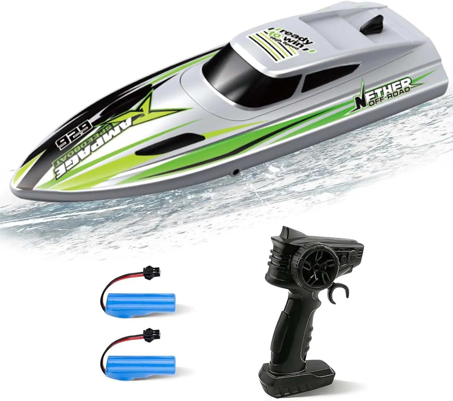 ARRIS Fast RC Boat, 20KM/H High Speed Remote Control Racing Boat with Self-Righting, 2 Batteries, 20+ Mins Run Time, 2.4GHz Pool & Lake RC Toy Gift for Adults