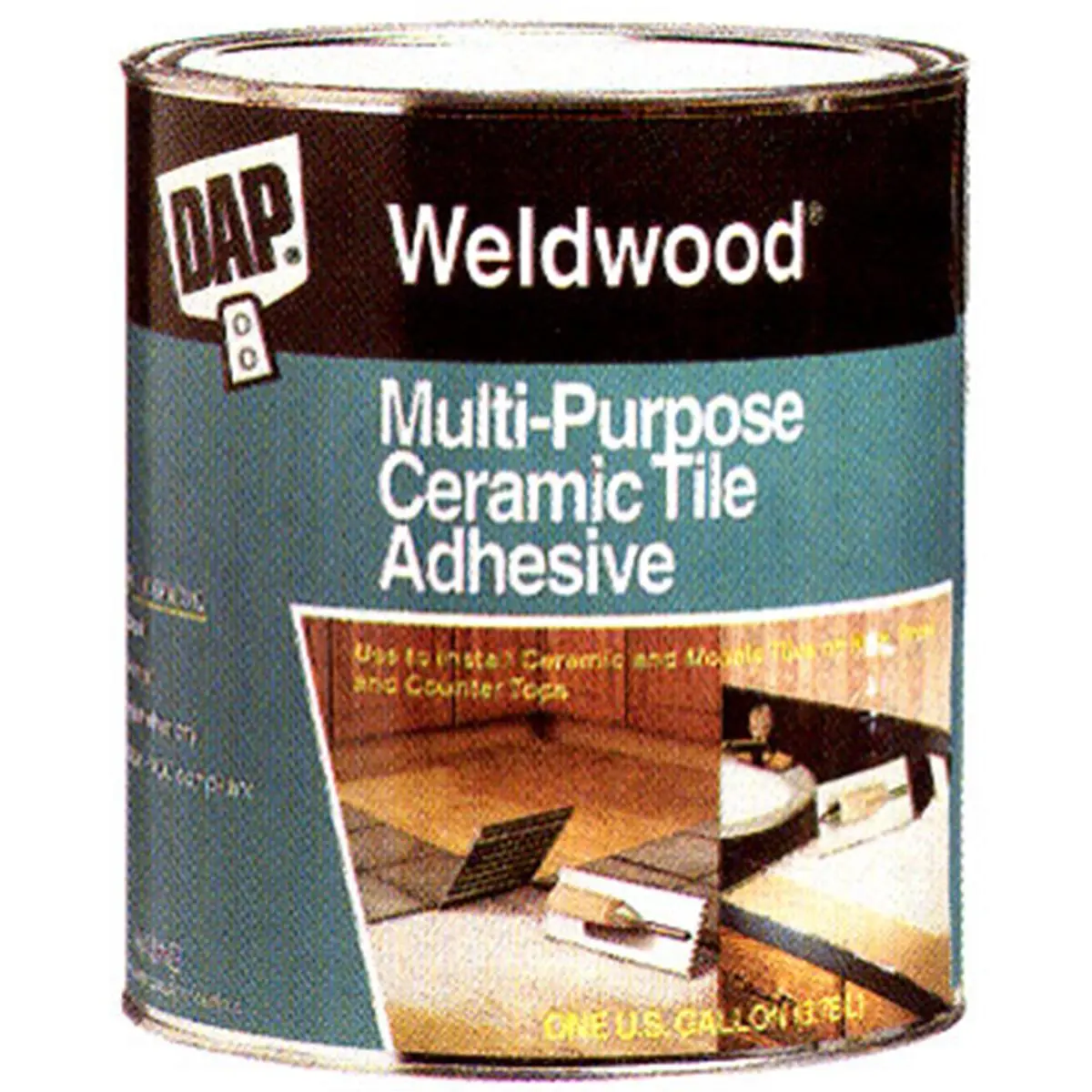 212 MAIN 1 Gal Weldwood Multipurpose Ceramic Tile Adhesive 25192 - Nonflammable, Bonds Countertops, Floors, Mosaic Tiles