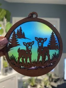 Goats Suncatcher for Sunny Window