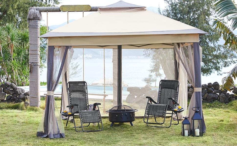 Yaheetech 2pcs Zero Gravity Recliners, Outdoor Patio Reclining Lounge Chair with Cupholder/Pillow, Set of 2 Foldable Lounge Camping Chair Yaheetech 2pcs Zero Gravity Recliners, Outdoor Patio Reclining Lounge Chair with Cupholder/Pillow, Set of 2 Foldable Lounge Camping Chair