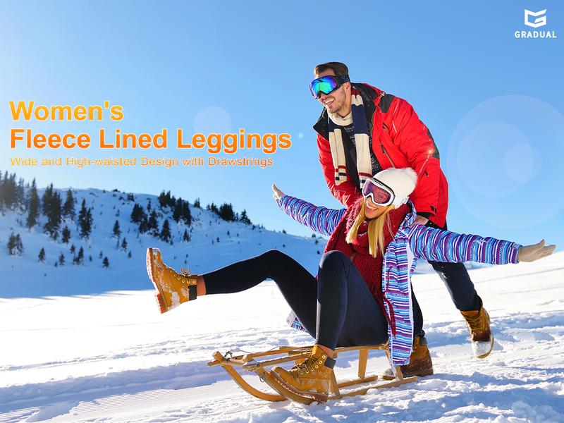 G Gradual Women's Leggings Fleece-lined Winter High-Waisted Water Resistant Warm Thermal Hiking Ski Walking Running Workout Gym Sportswear Bottoms with Pockets for Women Fitness Drawstring Training Pant G Gradual Women's Leggings Fleece-lined Winter High-Waisted Water Resistant Warm Thermal Hiking Ski Walking Running Workout Gym Sportswear Bottoms with Pockets for Women Fitness Drawstring Training Pant