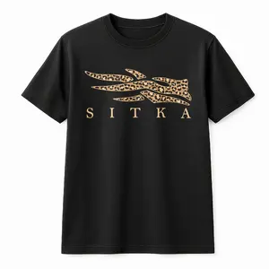 Sitka Leopard Pattern Print Logo Unisex T-Shirt, Sitka Hunting but in Leopard Printed Unisex Shirt