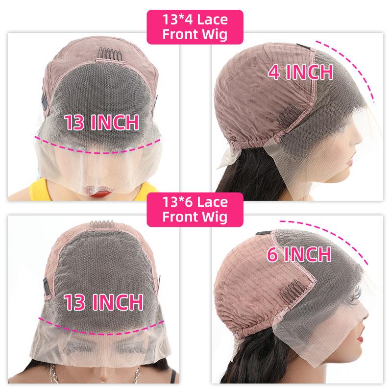 MORE FACE Straight Lace Front Wigs Human Hair 13x4 13x6 Transparent Lace Frontal Wig Preplucked With Baby Hair