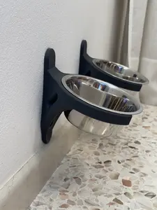 Wall-Mounted Pet Bowl Holder – Sleek, Space-Saving Feeding Station