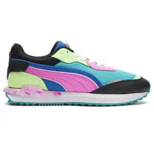 PUMA Womens City Rider Marble Lace Up Sneakers Shoes Casual - Multi