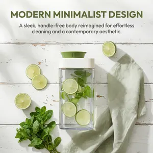 1L Silicone Lid Leak-Proof Infusion Water Pitcher, Modern Fridge Jug, Kitchenware Drinkware Kettle