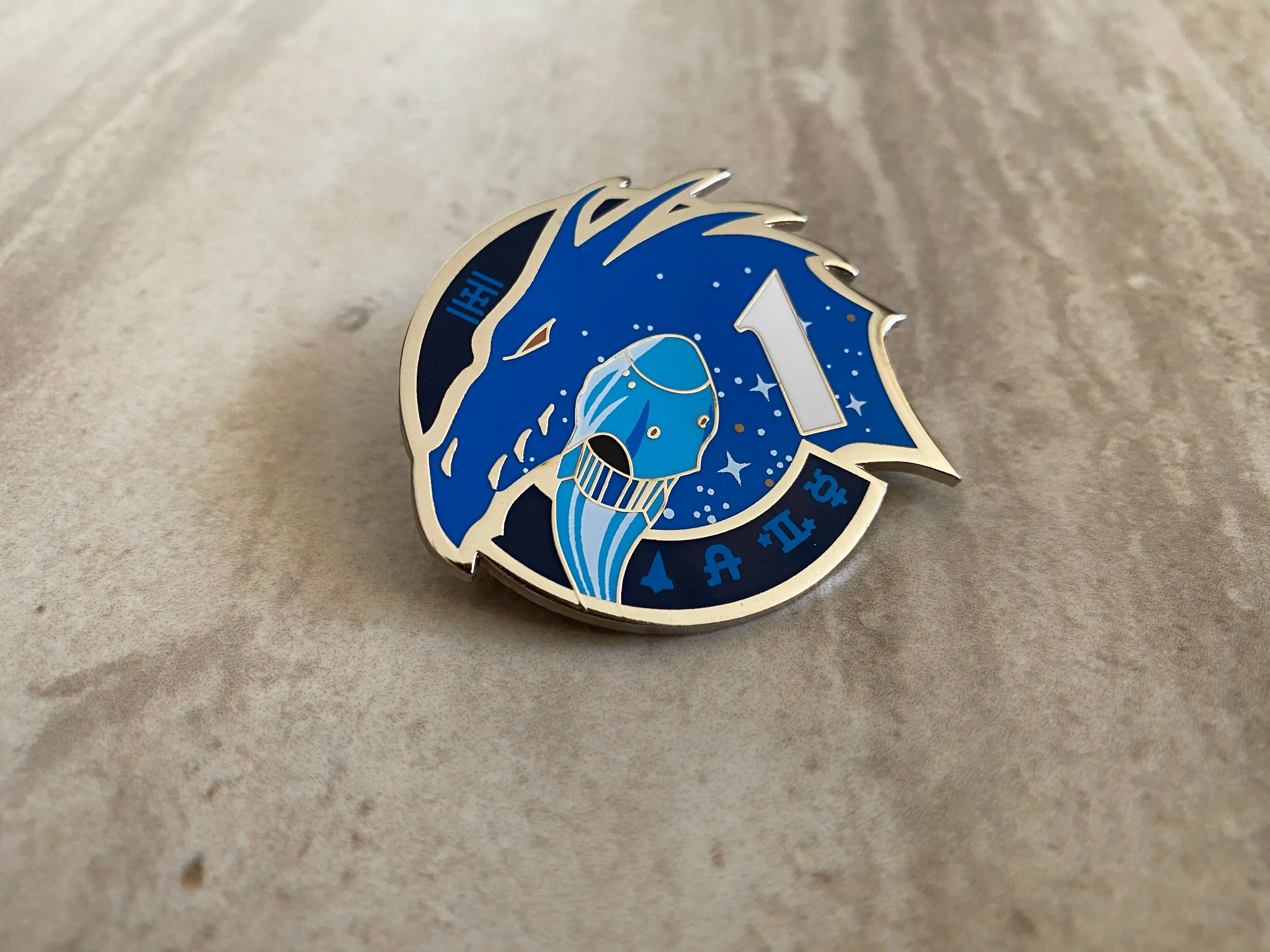 NASA Crew-1 USCV-1 Mission Patch Hard Enamel Pin