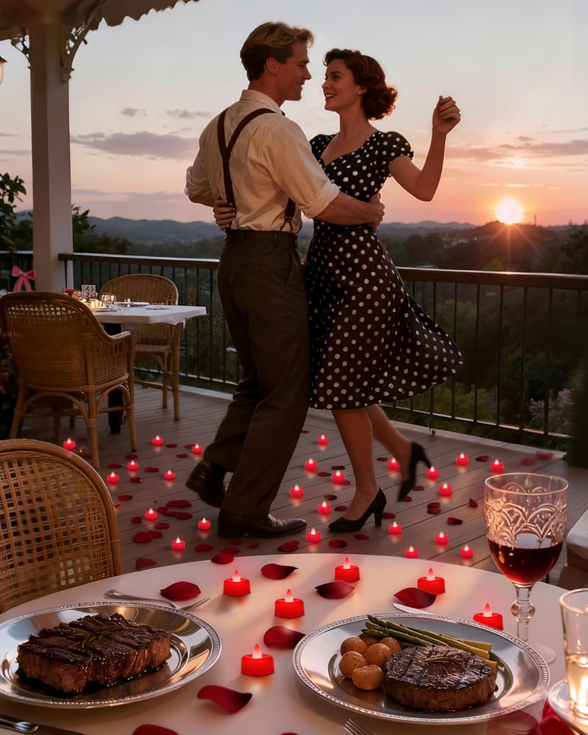 2000 Pieces Red Artificial Rose Petals with 24 Red Heart LED Tea Lights, Rose Petals and Candles Set for Proposal, Anniversary, Romantic Night, Valentine's Day Kit Wedding Decor 2000 Pieces Red Artificial Rose Petals with 24 Red Heart LED Tea Lights, Rose Petals and Candles Set for Proposal, Anniversary, Romantic Night, Valentine's Day Kit Wedding Decor