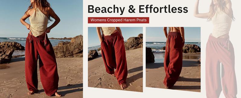 Naeduo Womens Baggy Wide Leg Pants Casual Elastic Waisted Palazzo Harem Pants with Pockets Womenswear Bottom Wideleg Trouser Basic Fit for Hyrox Naeduo Womens Baggy Wide Leg Pants Casual Elastic Waisted Palazzo Harem Pants with Pockets Womenswear Bottom Wideleg Trouser Basic Fit for Hyrox