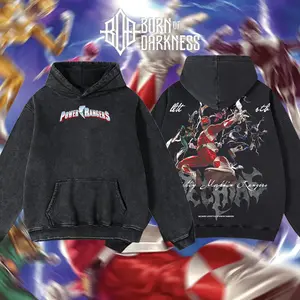 BornOfDarkness - POWER RANGERS MIGHTY MORPHIN 32 YEAR EDITION Vintage Unisex Oversize Anime Manga Washed Cotton T-shirt, Graphic Tee, Anime Lover, Anime Merch Fan, Outfits Men, Boys Merch