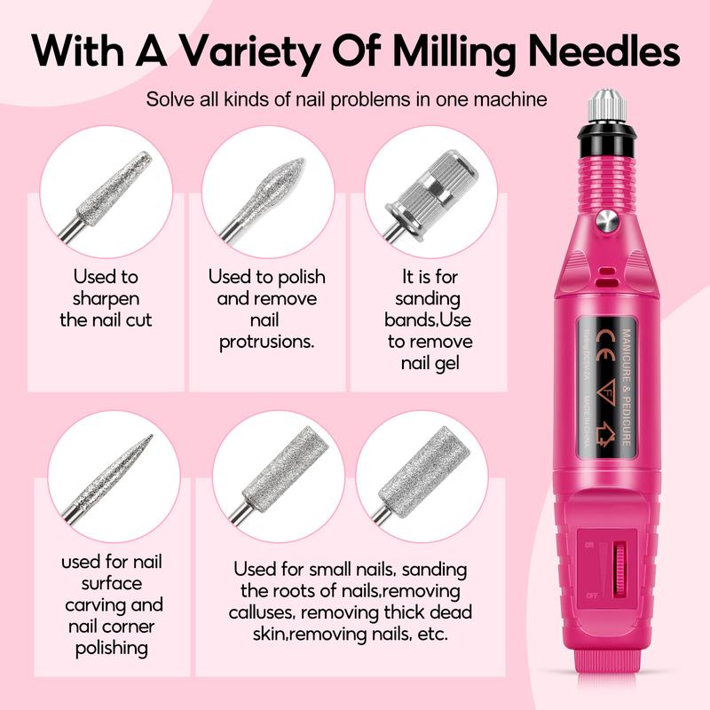 COSCELIA Acrylic Nail Kit for Beginners | Nude Acrylic Powder, UV Gel Polish & Glitter Decorations | Complete Gift for Women