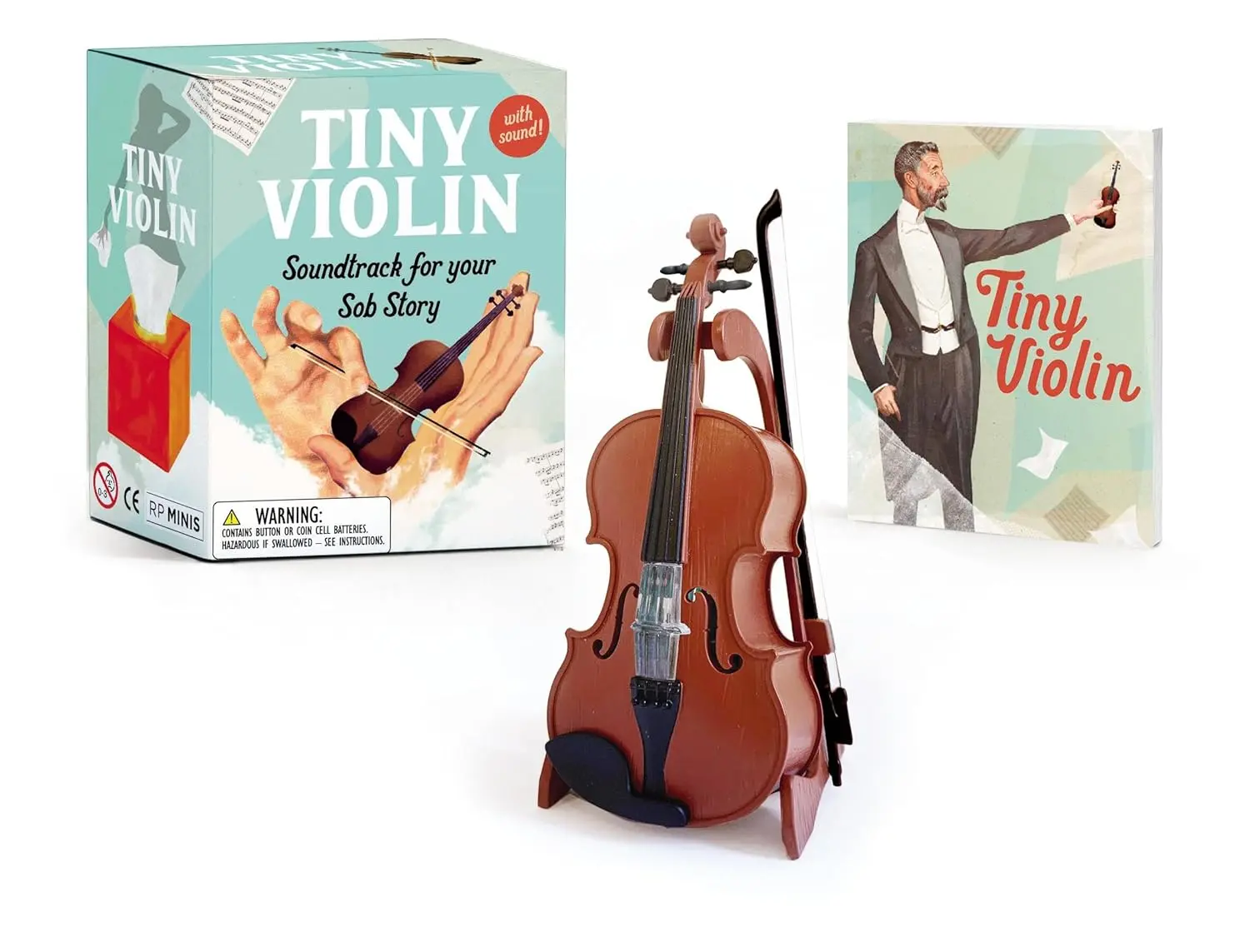 Portable Mini Violin Toy - RP Minis Musical Stringed Instrument with Sound Playback for Emotional Story Scenarios